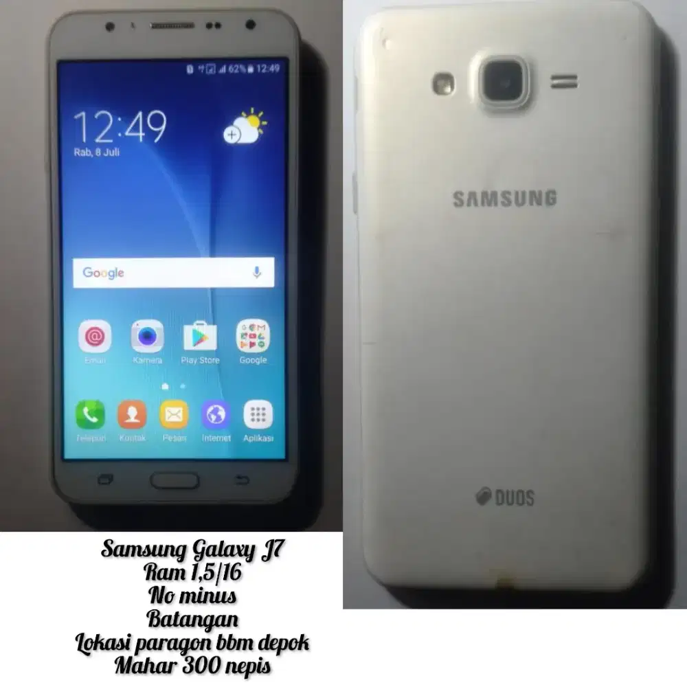 Dijual samsung galaxy J7