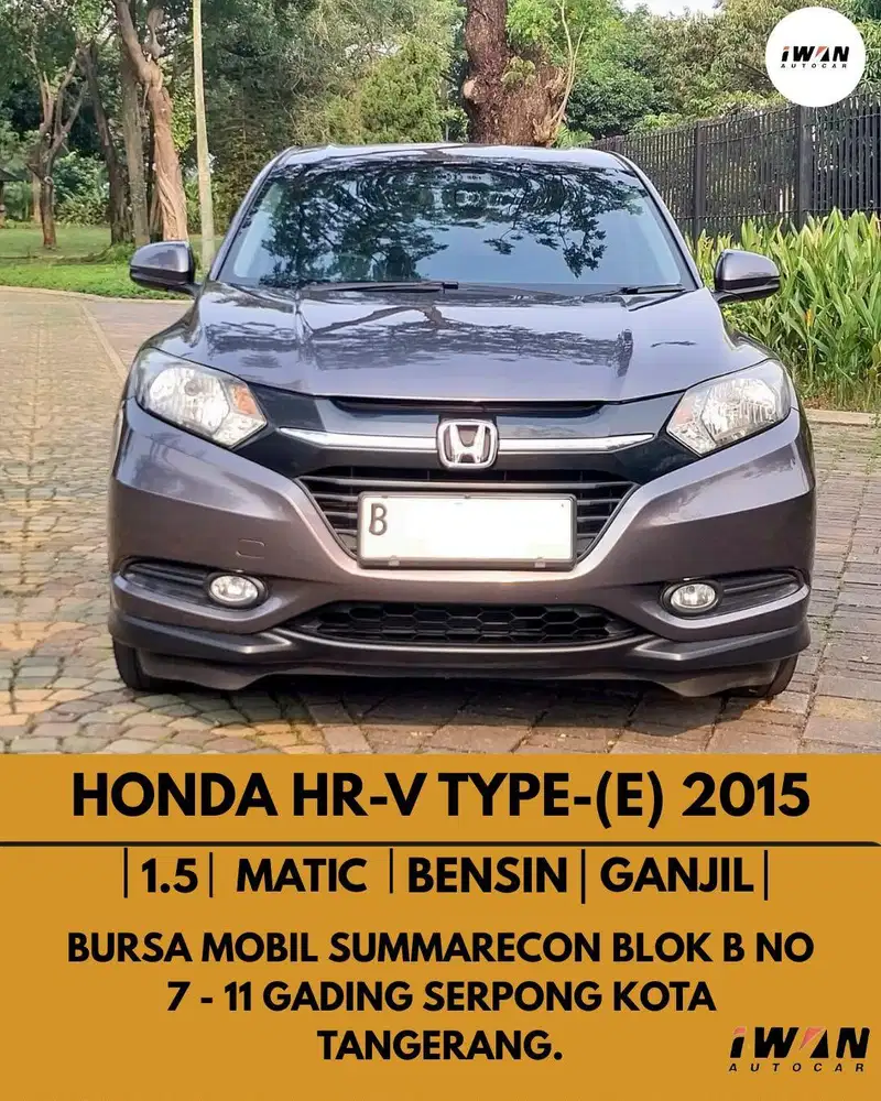 2015 HONDA HRV E 1.5 AT