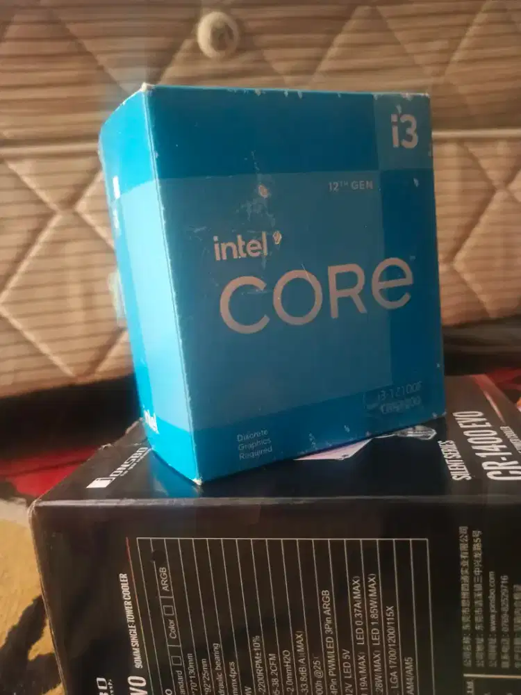 Jual Processor Intel i3 12100F bekas box+fan bonus cpu fan jonbso