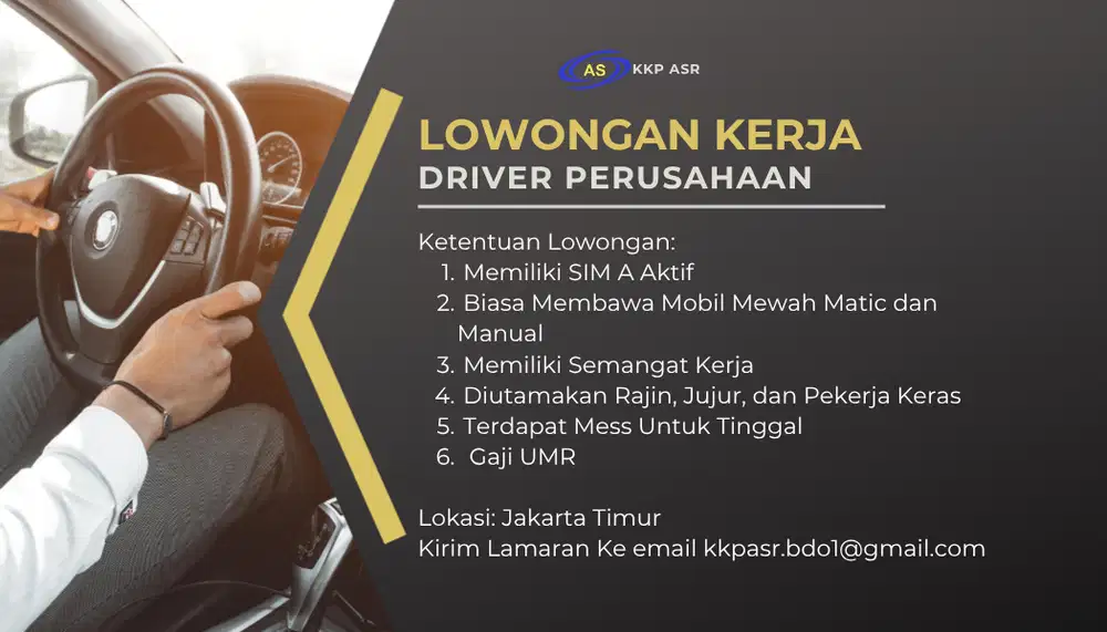 Lowongan Driver Perusahaan