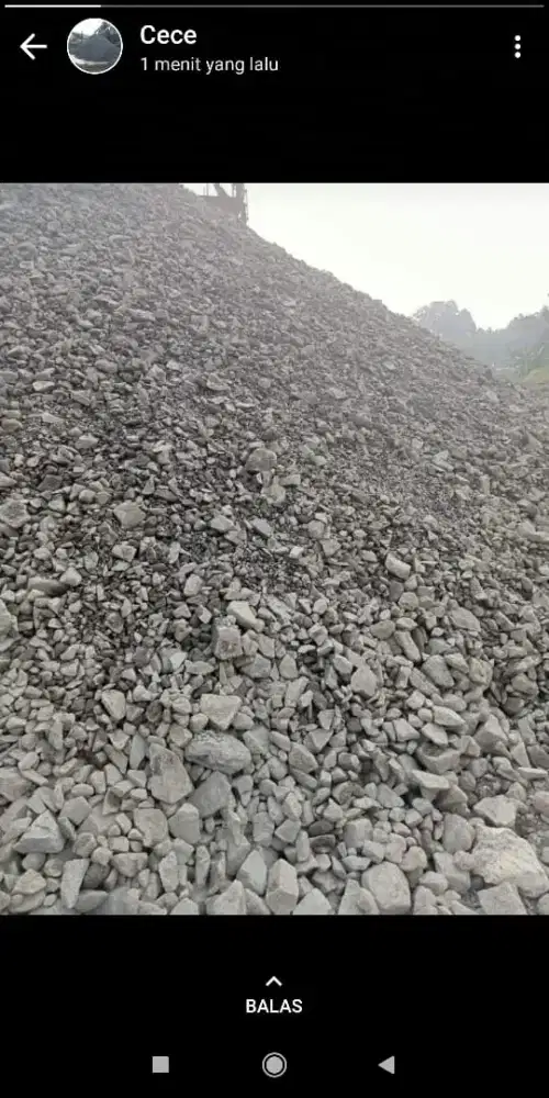 Batu makadam split sirdam limestone abu batu pasir pasang