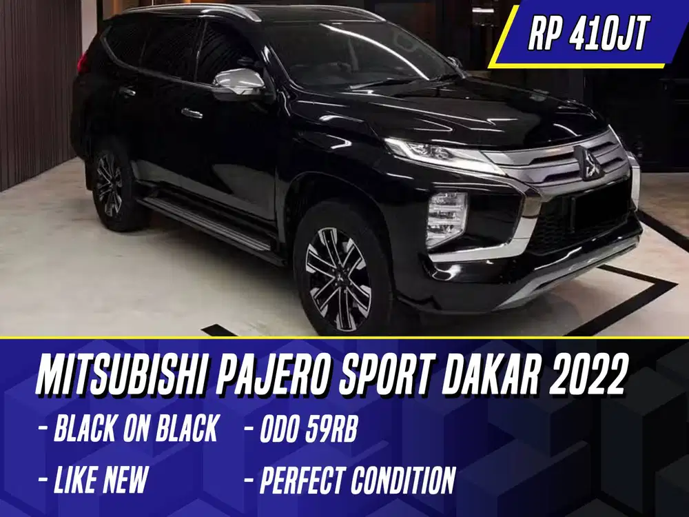Mitsubishi Pajero Sport Dakar 2022 Black Hitam 4x2