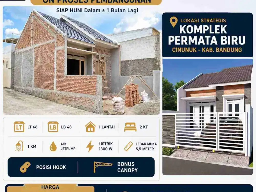 Rumah 400 Jutaan di Cinunuk, Cileunyi