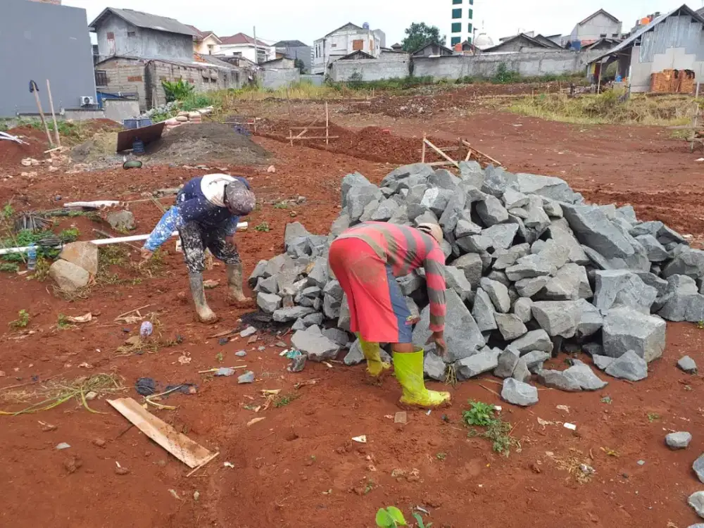 Pasir pasang batu belah sirdam limestone abu batu