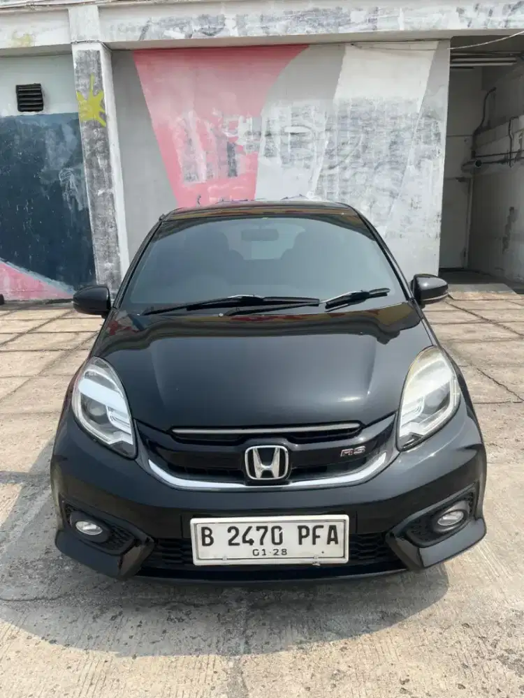 [ DP 15JT ] HONDA BRIO RS 1.2 AT KM 80RB HITAM 2017/2018 E