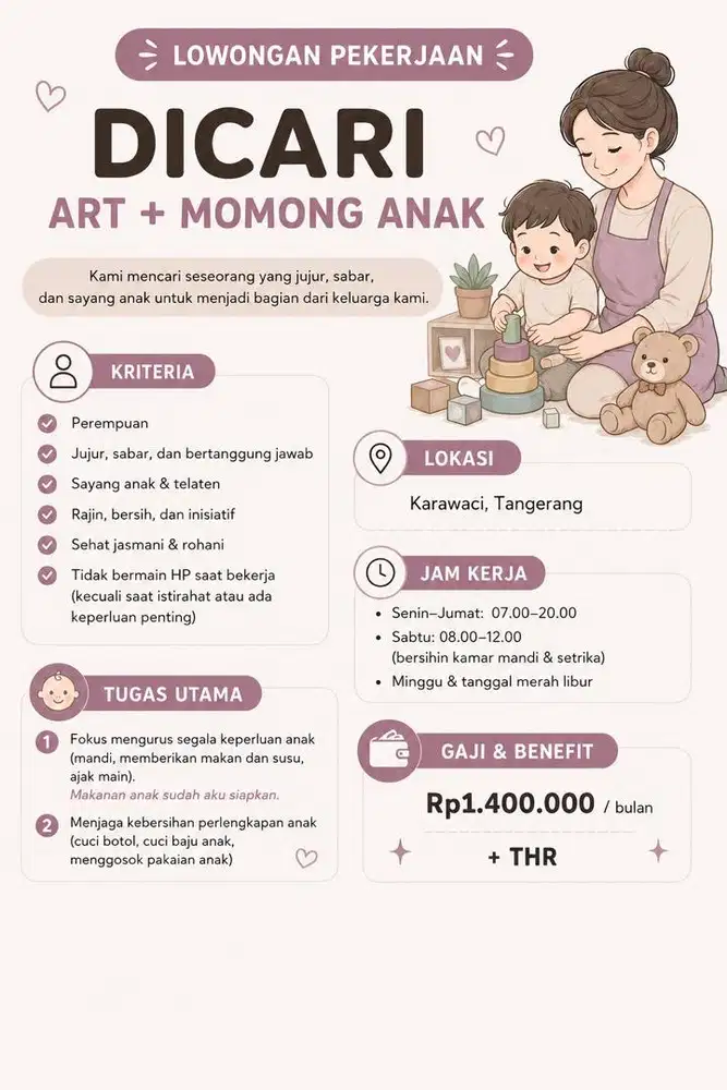 LOWONGAN ART MOMONG ANAK PP
