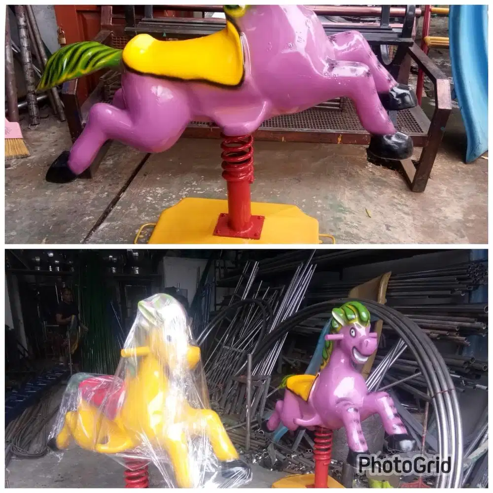 Perosotan, ayunan, jungkat jungkit, playground, bola dunia, mainan TK