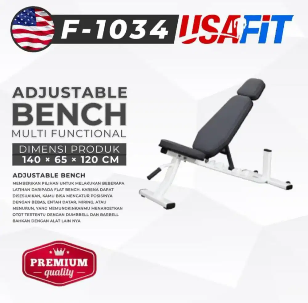 Fitness Gym Adjustable Multi Functional Bench Usafit Commercial