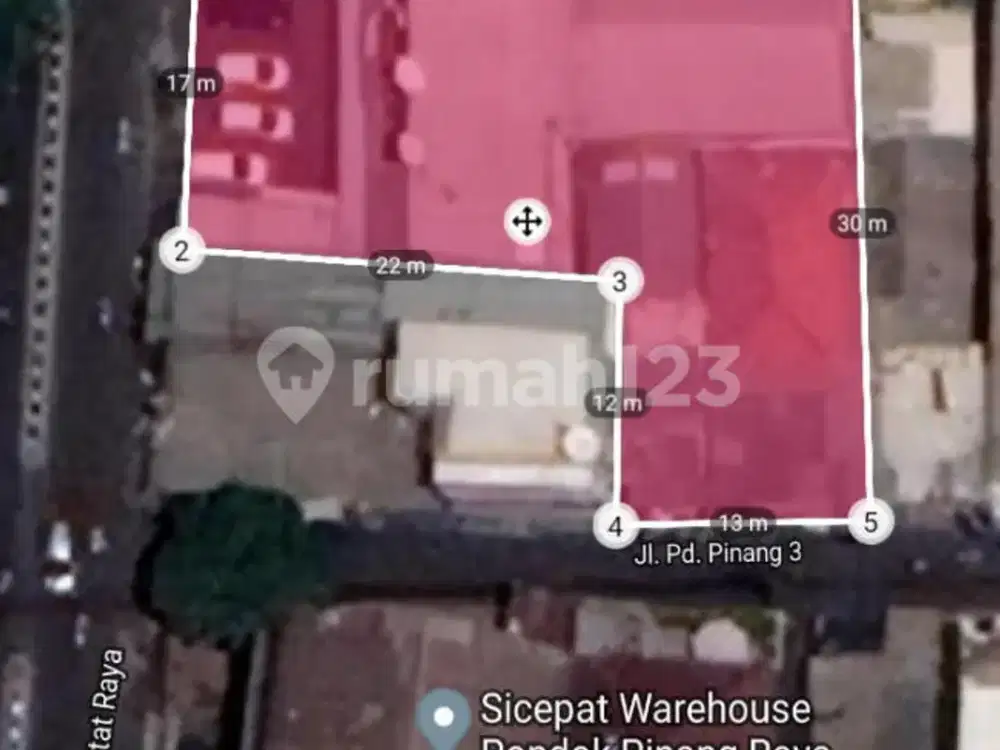 Tanah + Bangunan, Dekat Toll Jorr, Pim, SHM, di Pondok Pinang