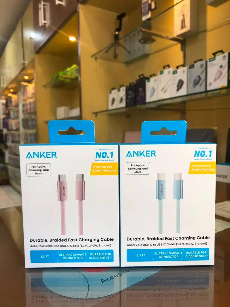 ANKER Zolo Data Cable Type-C to Type-C 240W 1M - A8060