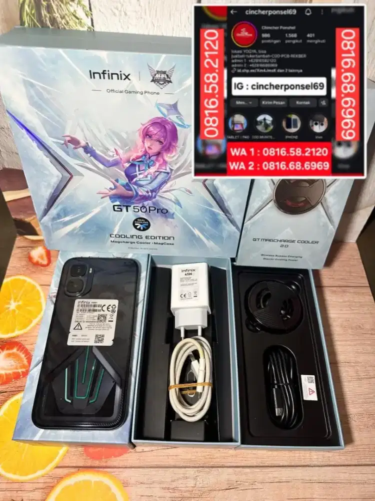 Jual hp infinix GT 50 pro 5g 12/512 cooling edition open dus saja