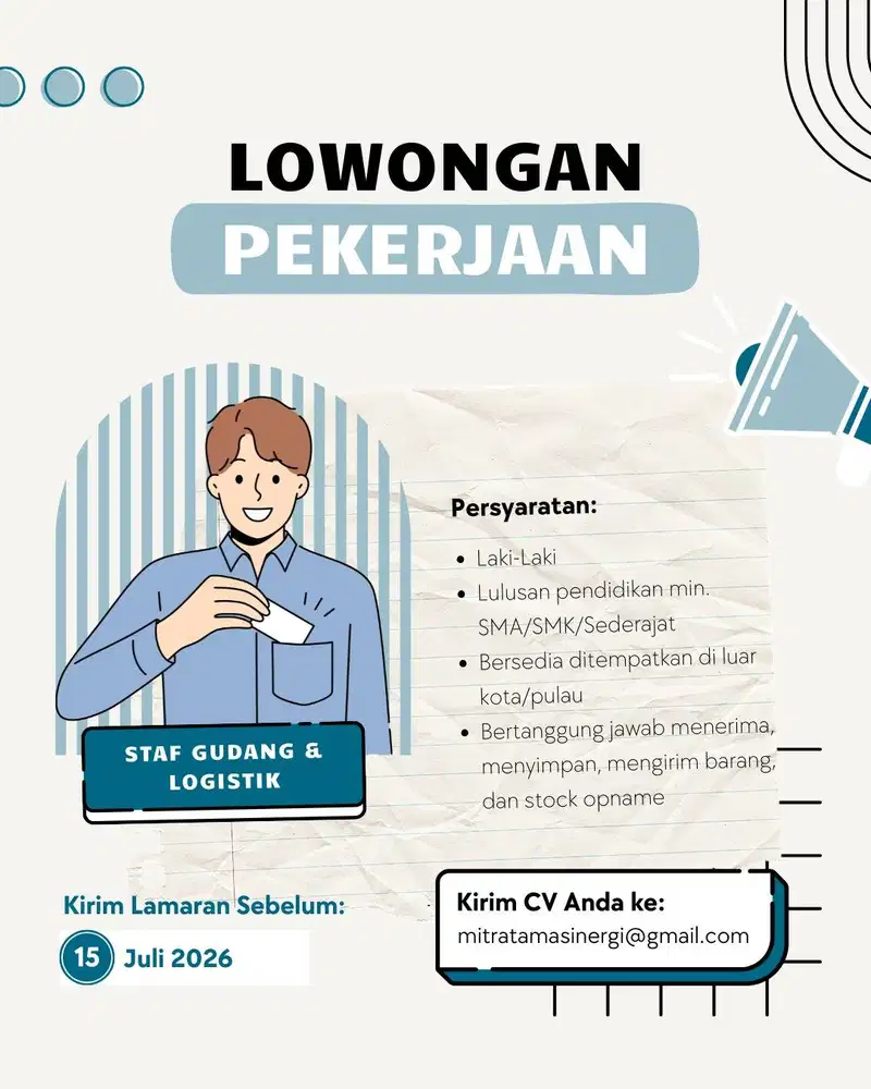 Lowongan Kerja Gudang / Logistic