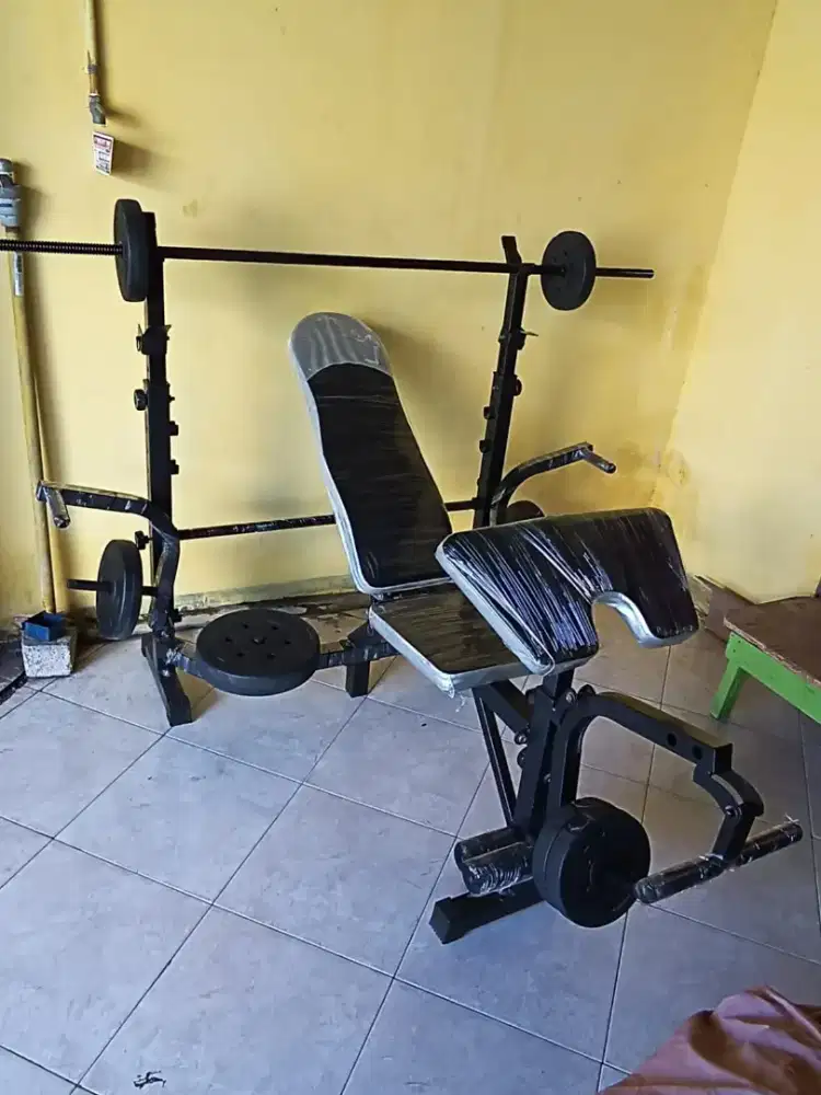 Promo Benchpress beban 40kg+stick panjang