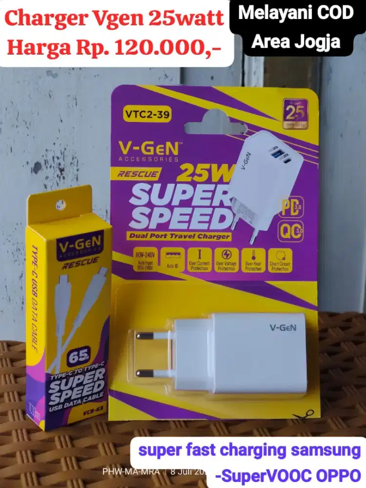 Charger Vgen 25watt For Samsung ( BISA COD )