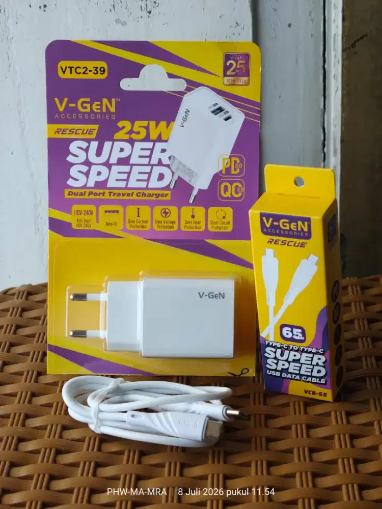 Charger Vgen 25watt Super Fast Charging ( BISA COD )