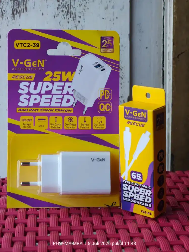 Charger Vgen 25watt ( SUPER FAST CHARGING )