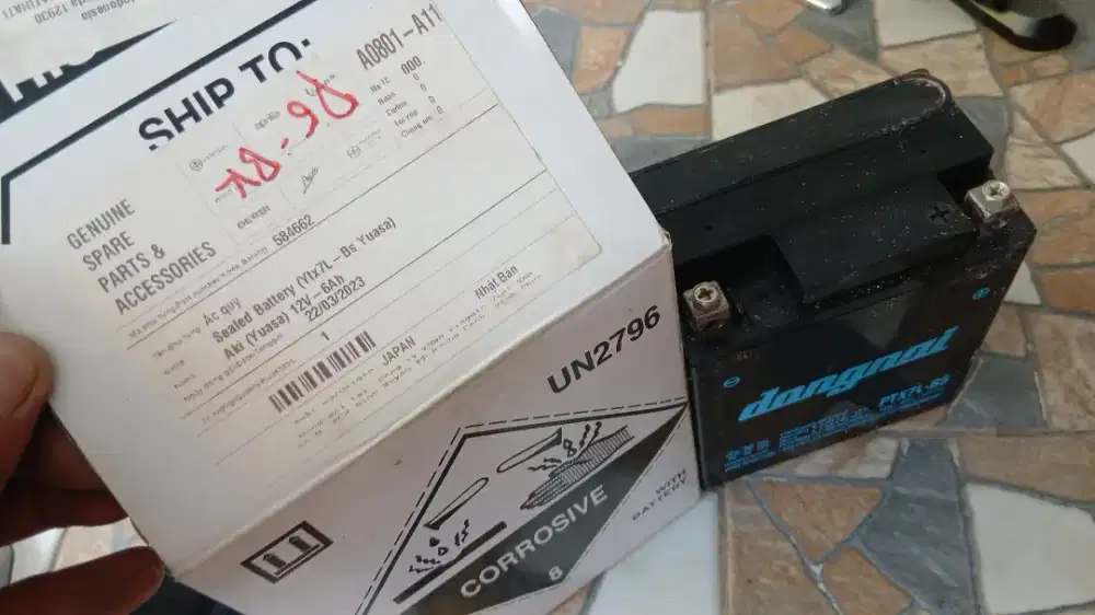 Aki motor vespa, orisinil