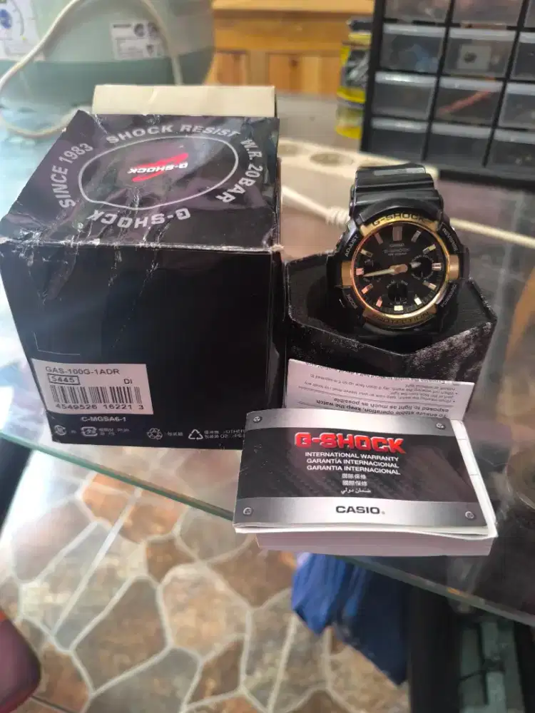 G-Shock model GAS-100G-1A berwarna hitam