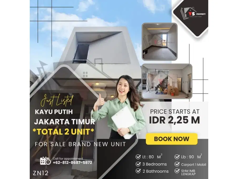 KAYU PUTIH JAKTIM RUMAH BARU MODERN MINIMALIS 2 LT PROGRESS 95% ZN12