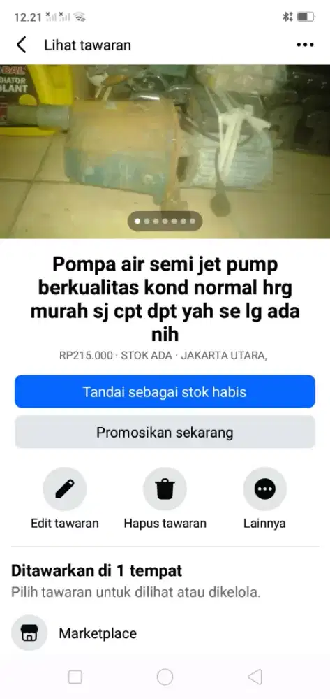 Pompa air semi jet pump kond normal mgkn ada yg perlu se lg ada cpt