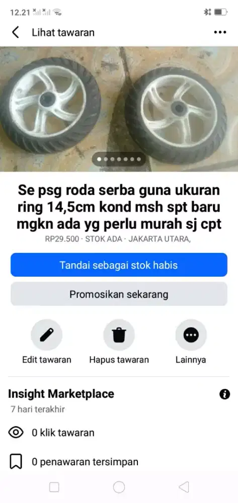 Se psg roda sepeda dll kond spt baru mgkn ada yg perlu se lg ada cpt