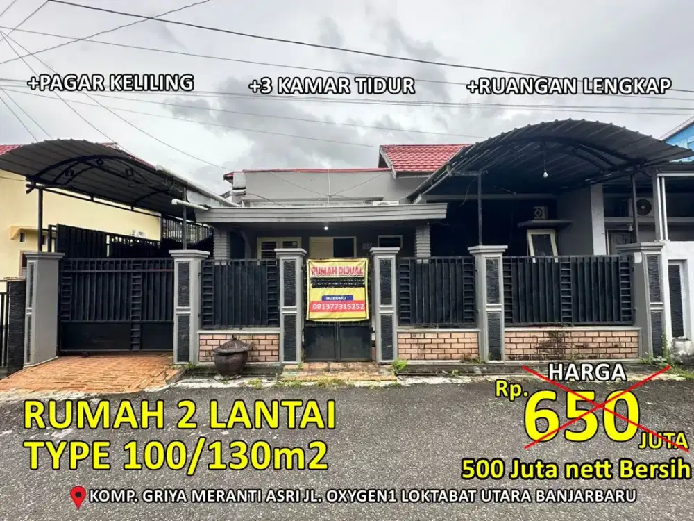 rumah type 100/130m2 di jl.galaxy dekat qardhan hasana
