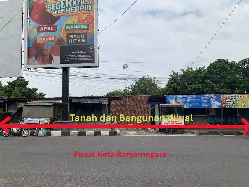 Tanah dan Bangunan Strategis di Pusat Kota Banjarnegara