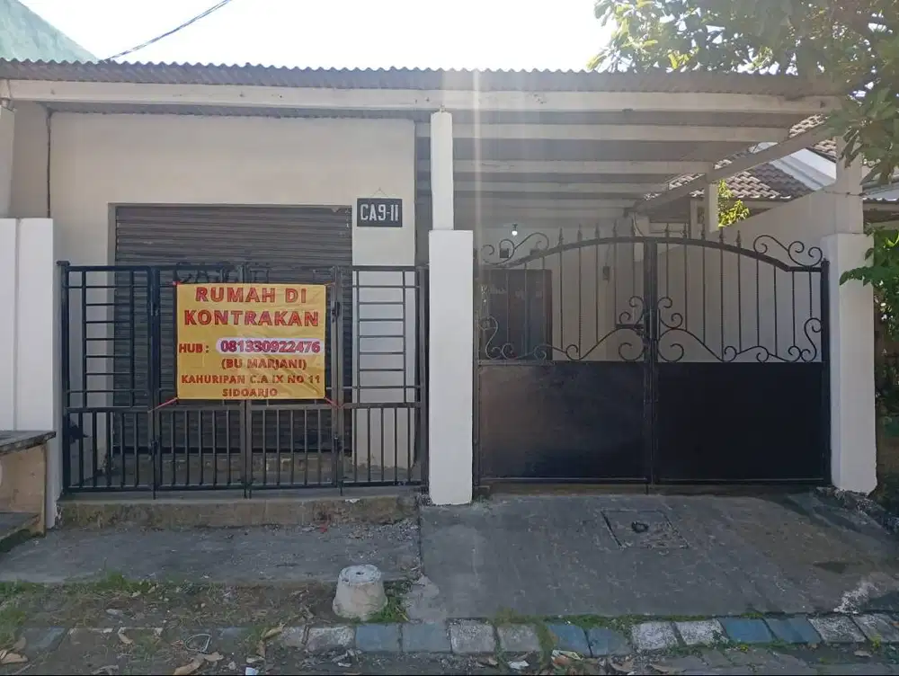 Rumah Dikontrakan/Disewakan Strategis Dekat Kota Sidoarjo