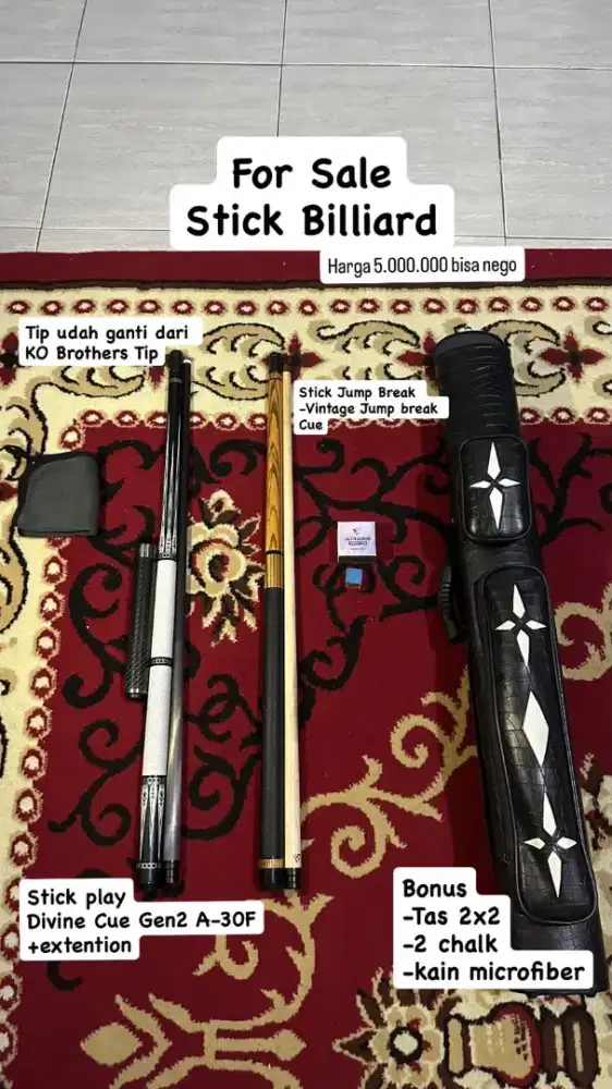 SET STICK BILLIARD