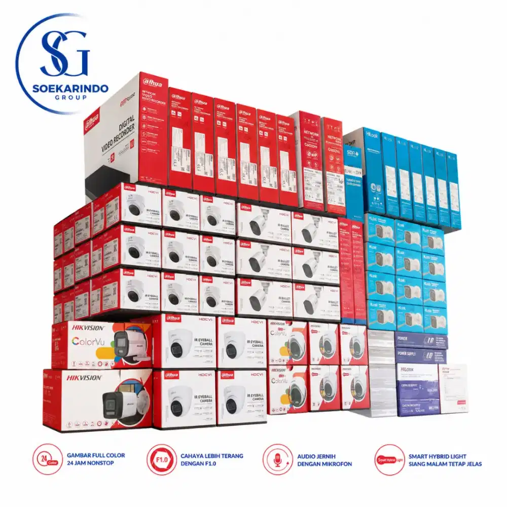 CCTV Original Dahua, HiLook & Hikvision – Lengkap & Bergaransi