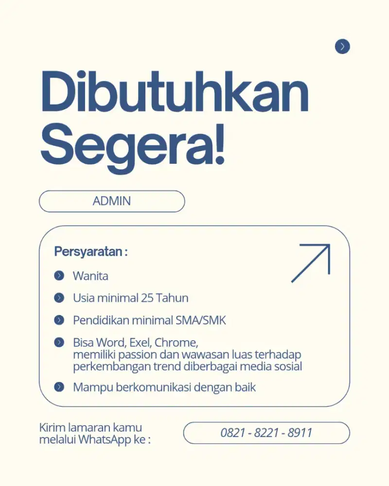 LOWONGAN KERJA ADMIN