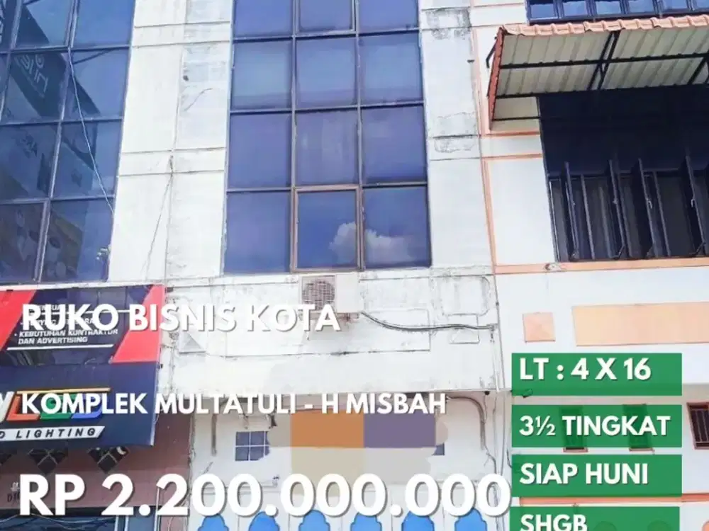 ruko komplek mulratuli jalan haji misbah daera