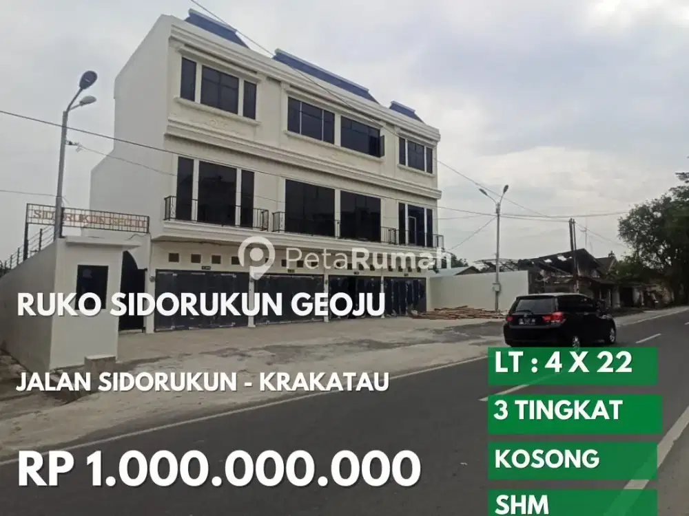 Ruko jalan sidorukun daerah krakatau dan cemara