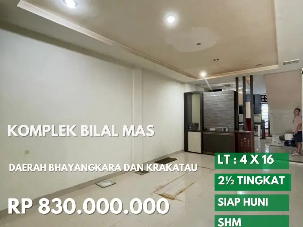 Townhouse siap huni komplek bilal mas daerah krakatau dan pancing