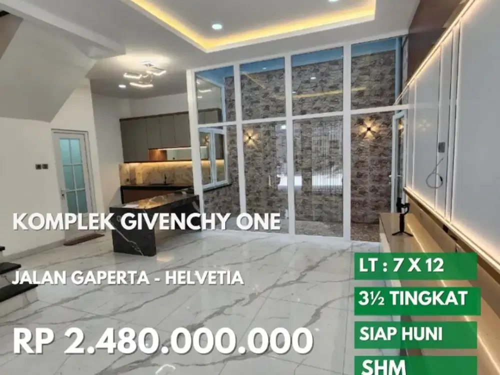 rumah furnish cantik givenchy one tipe prada jalan gaperta helvetia