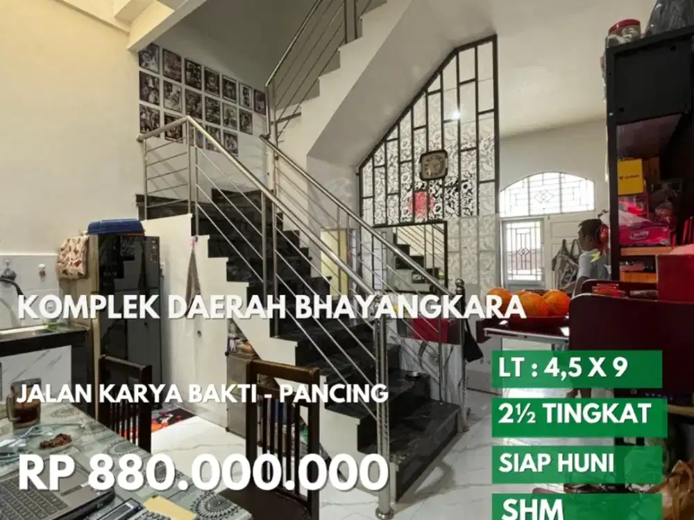 townhouse terawat jalan karya bakti daerah pancing bhayangkara