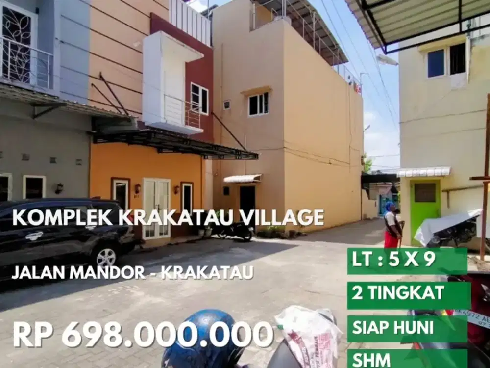 jual murah komplek krakatau village jalan mandor daerah bilal krakatau
