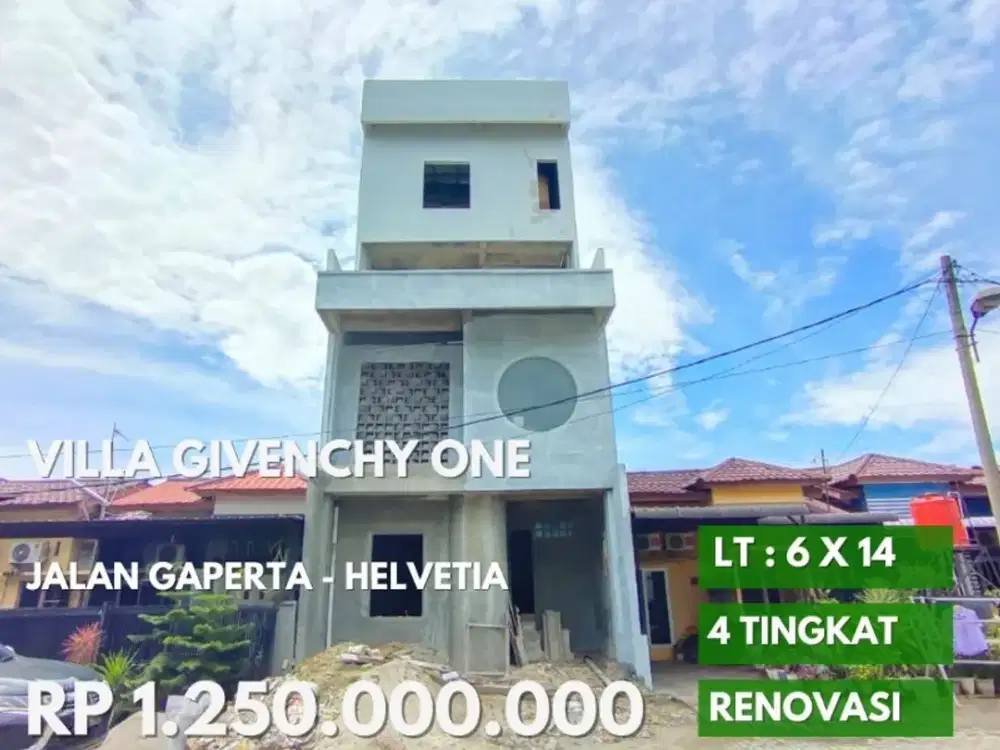 termurah villa givenchy one jalan gaperta daerah kapten muslim