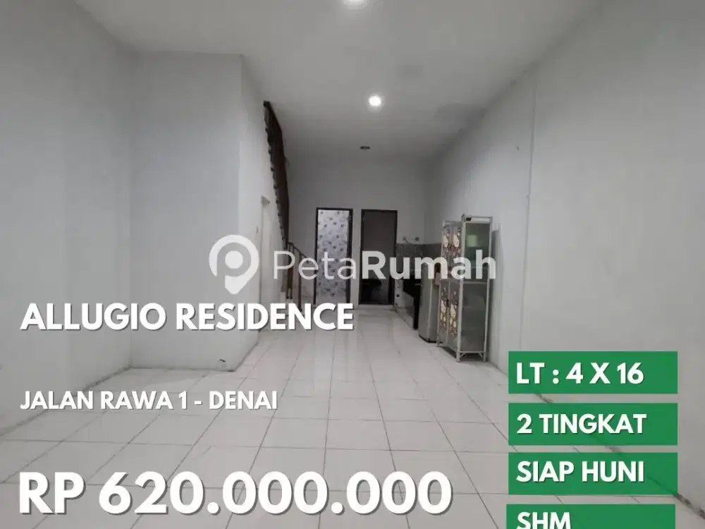 Townhouse cantik allugio residence jalan rawa 1 medan denai