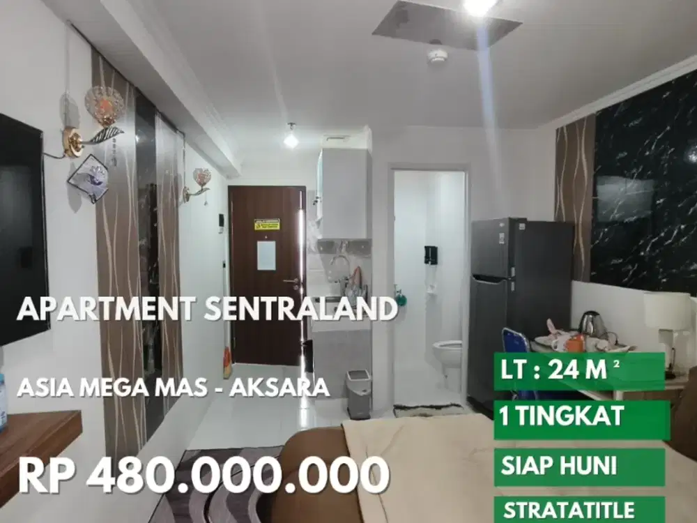 apartment sentraland full furnished asia mega mas tower santorini