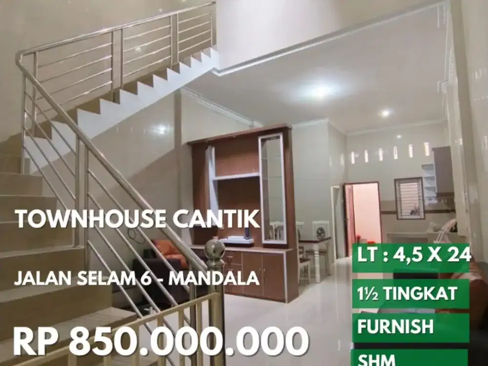 rumah cantik full perabot jalan selam 6 daerah mandala medan denai