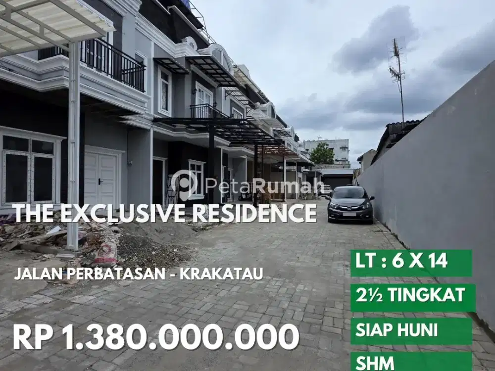Rumah siap huni the exclusive residence jalan perbatasan - krakatau