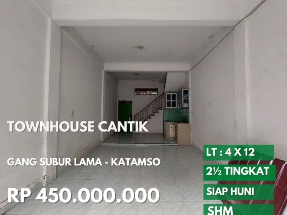 dijual murah rumah siap huni daerah katamso gang subur lama