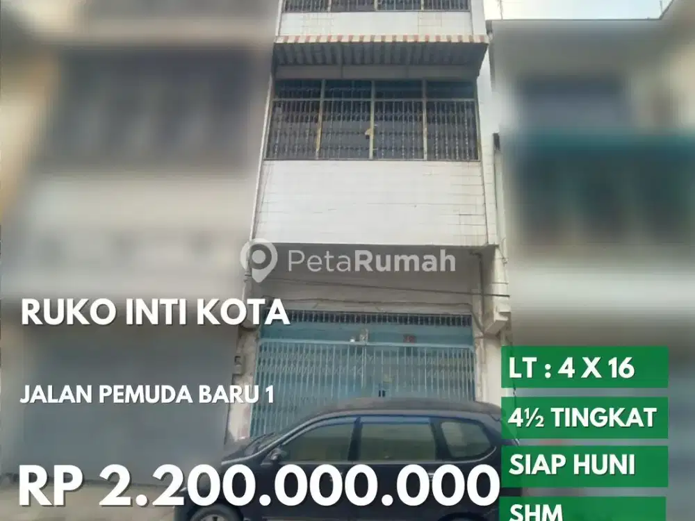 Ruko inti kota jalan pemuda baru 1 dekat rumah makan miramar
