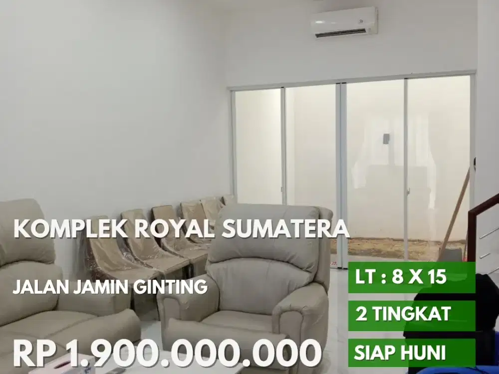 Villa mewah komplek royal sumatera cluster akasha daerah jamin ginting