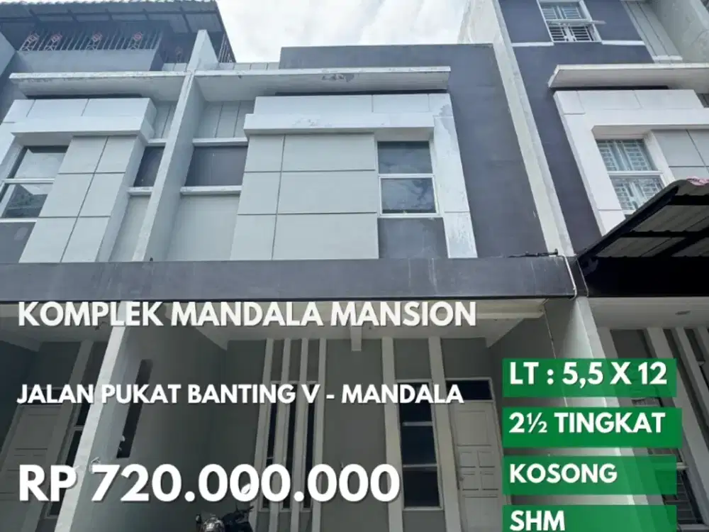 komplek mandala mansion jalan pukat banting daearah mandala
