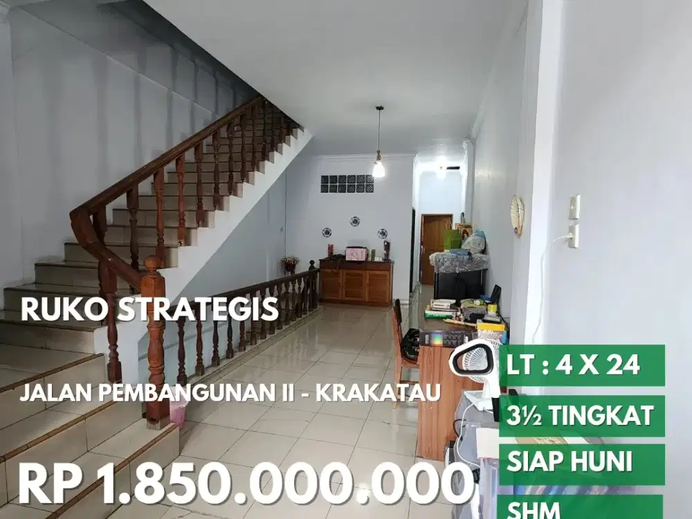 Ruko strategis jalan pembangunan 2 daerah krakatau