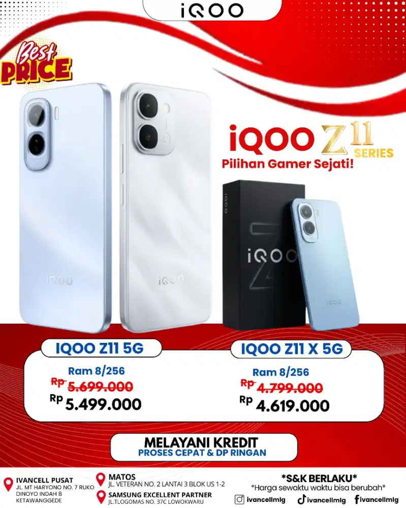 IQOO Z11 TERBARU CICILAN BUNGA RENDAH HARGA TERMURAH DISKON KHUSUS