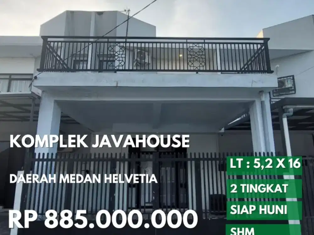 rumah siap huni komplek java house daerah medan helvetia