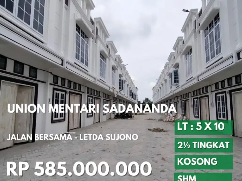 termurah townhouse union mentari sadananda daerah mandala letda sujono